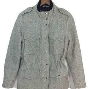 Club Monaco Womens Tweed Long Sleeve Zip Jacket